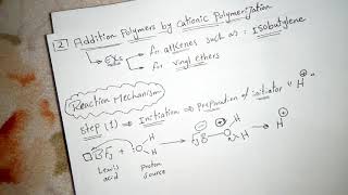 Cationic polymerization of isobutylene  part 1 [upl. by Etnauj]