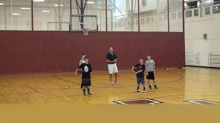 Great Youth Basketball Dribbling Drill for 2nd 3rd 4th Grade quotEyes Up Dribble to Rimquot [upl. by Boar]