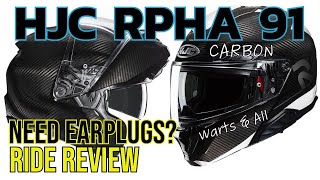 HJC RPHA 91 Review  Really Quiet Enough To Ride Without Ear Protection  Quieter Than A Schuberth [upl. by Iztim]