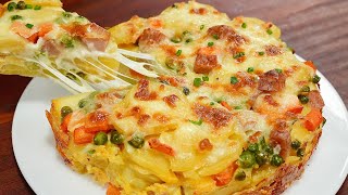 Potatoes and eggs I have never eaten such a easy and delicious dinner like this before [upl. by Nnylarat]