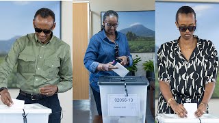 Kagame and family cast their ballots in Rwandas Presidential and Parliamentary elections [upl. by Elleniad315]