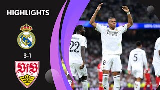 Real Madrid 31 Stuttgart  Mbappé Rüdiger and Endrick Secure Opening Win [upl. by Namurt]