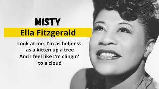 Ella Fitzgerald  Misty Lyric HD Quality [upl. by Aradnahc]