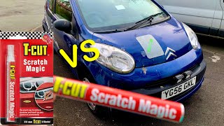 TCut Scratch Magic PEN IS Tested Scratch Repair Pen VS A Tatty Citroen C1 [upl. by Znerol]