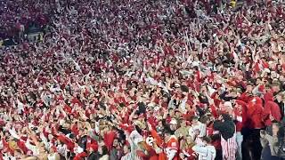 Wisconsin fans do the Jump Around during Penn State game [upl. by Aramoj]