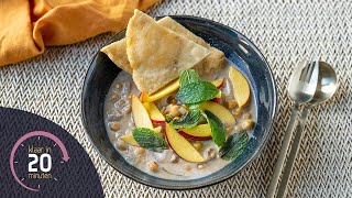 Indiase kikkererwten curry met nectarine amp flatbread  Klaar in 20 minuten [upl. by Chapin526]