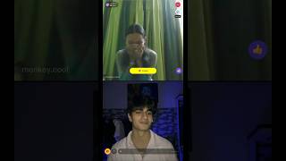 Omegle reaction🤫 monkeyapp shorts viral [upl. by Anaiuq743]