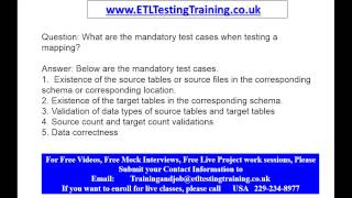 ETL Testing Interview Questions Part1  Etl Testing Online Training [upl. by Llenrahs]