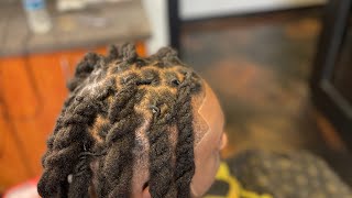 Locs🌴how to do 3 strand twist with a cut🔥 [upl. by Thatcher]