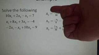 Iterative methods Jacobi and GaussSeidel [upl. by Fayina466]