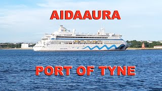 Costa Cruise Ship AIDAaura Arrives Port of Tyne Newcastle 2022 [upl. by Irual]