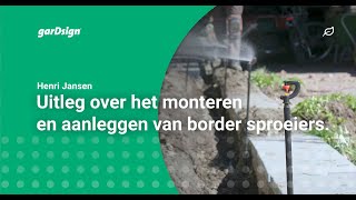 Een beregeningsinstallatie voor de tuin border beregeningssysteem [upl. by Telimay]