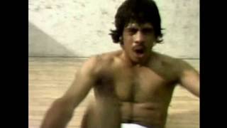 Jahangir Khan training for the 1981 World Open Championships [upl. by Brant542]