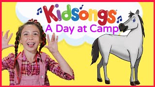 A Day At Camp by Kidsongs  Camp Songs for Kids  Hokey Pokey Dance  Camp fire Songs  PBS Kids [upl. by Nicram]