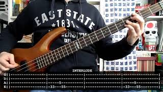 EARTHSHAKER  Kioku no naka bass cover w Tabs [upl. by Ahsiki534]