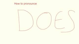 How to pronounce does [upl. by Atinram787]