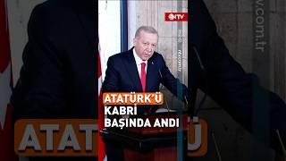 Cumhurbaşkanı Erdoğan Anıtkabirde Aziz Atatürk Ruhun Şad Olsun shorts youtubeshorts ntv [upl. by Tildy]