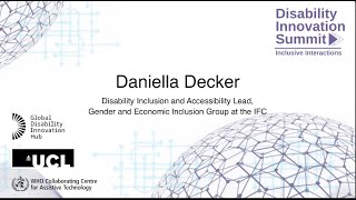 Daniella Decker speaking at the Disability Innovation Summit [upl. by Eelibuj]