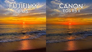 Fujifilm XM5 VS Canon eos R5 II camera test comparison [upl. by Adnorat]