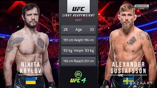 NIKITA KRYLOV VS ALEXANDER GUSTAFSSON FULL FIGHT UFC FIGHT NIGHT [upl. by Raddy133]