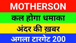 Samvardhana Motherson Share Latest News  Samvardhana Motherson Share news today  target [upl. by Asen439]