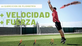 10 EJERCICIOS PLIOMETRÍA  Mejorar VELOCIDAD y FUERZA en FÚTBOL [upl. by Stelle]