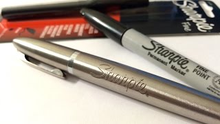 Sharpie Stainless Steel Fine Point Permanent Marker Review and Demonstration [upl. by Elehcir326]