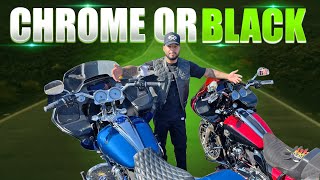 Arlen Ness method pull back risers black vs chrome comparison [upl. by Constancia283]