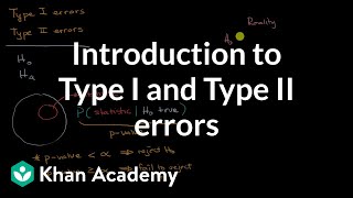 Introduction to Type I and Type II errors  AP Statistics  Khan Academy [upl. by Kant]