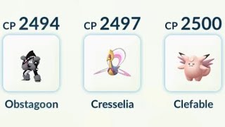 Ultra League Obstagoon Cresselia Clefable  Pokémon GO GBL PvP [upl. by Fari]