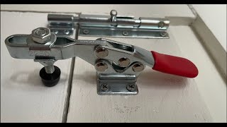 Harbor Freight Toggle Clamp for Holding a Door Tightly Shut [upl. by Snodgrass]