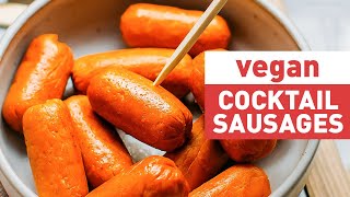 Vegan Cocktail Sausages Frankfurters [upl. by Alim]