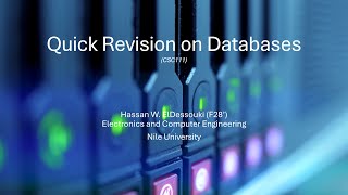 Quick Revision on Databases [upl. by Barbarese123]