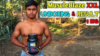 MuscleBlaze Mass Gainer XXL  Hindi  full review video  result [upl. by Eocsor]