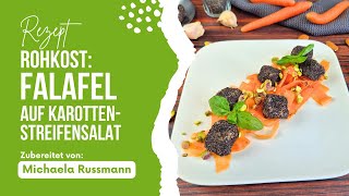 RohkostRezept Falafel auf Karottenstreifensalat  GuteKuecheat [upl. by Eimyaj]