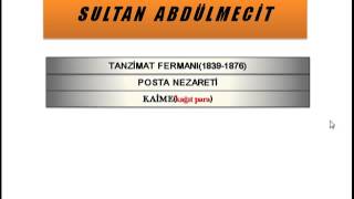 Sultan Abdülmecit Dönemihafıza teknikleri ile tarih wwwkolaytarihcom [upl. by Launcelot]