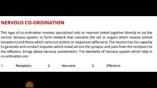 Nervous Coordination Introduction [upl. by Adams]