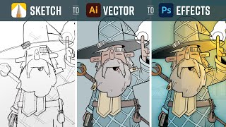 Adobe Illustrator for Beginners  Sketch to Vector Tutorial [upl. by Bracci]