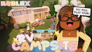 Touring Our NEW RV amp CAMPSITE ROLEPLAY PLOT Roblox Bloxburg [upl. by Sirhc]