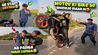 MOTUUUU KII BIKE SE WHEELIEEEE Maarrrr Diiii😂HE START CRYING😨KAWA H2R LAUNCH 2024 [upl. by Robby]