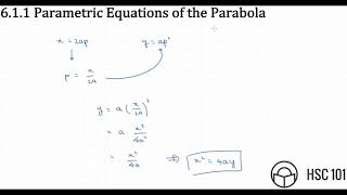 611 Parametric Equations of the Parabola [upl. by Yrol]