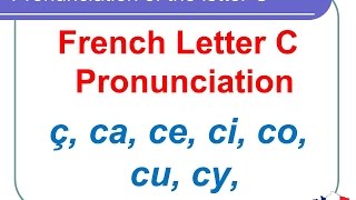 French Lesson 128  Pronunciation of the letter C in French  How to pronounce French words [upl. by Drofniw]