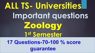 Important question of zoology  BSc1st semesterAll universities of Telangana  HSR Bioinfo [upl. by Niarb336]