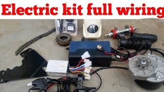 Electric cycle kit wiringmake electric cyclerepair electric cycle kitHow to conect motor in cycle [upl. by Releyks]