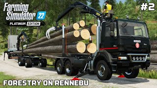 Transporting 20m LOGS with TheCamPeRYT  Forestry on RENNEBU  FS22 Platinum Edition  Episode 2 [upl. by Sinegra]