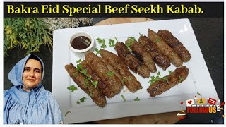 Bakra Eid Special Beef Seekh Kabab Soft juicy beef Seekh Kabab recipeBohraRecipe [upl. by Llenart480]