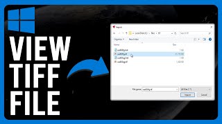 How to View a TIFF File How to Open TIF File [upl. by Lore]