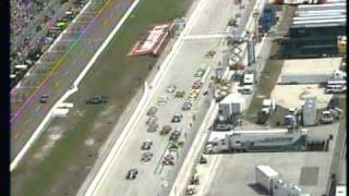 2011 Indycar St Petersberg  First lap crash resulting in Marco Andretti flipping upside down [upl. by Greggory]