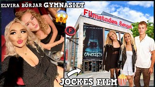 ELVIRA BÖRJAR GYMNASIET😱  VI ÄR MED I JOCKES NYA FILM🍿🎬 [upl. by Atinehc]