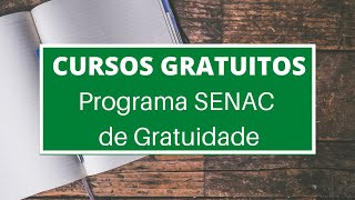 Inscrições cursos gratuitos do Senac pelo Programa Senac de gratuidade PSG [upl. by Nerraj]